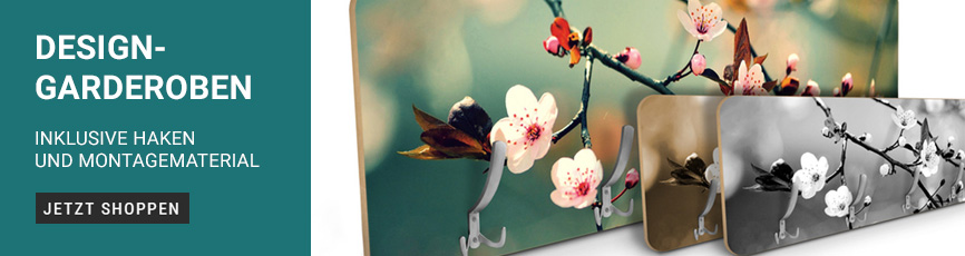 Wandtattoo mit Kleiderhaken für die Garderobe