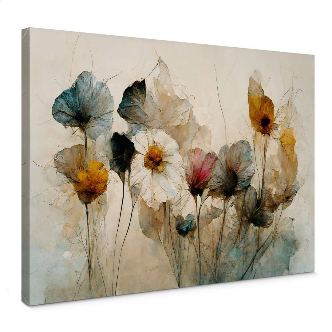 Leinwandbild Bouquet aus Trockenblumen - Treechild