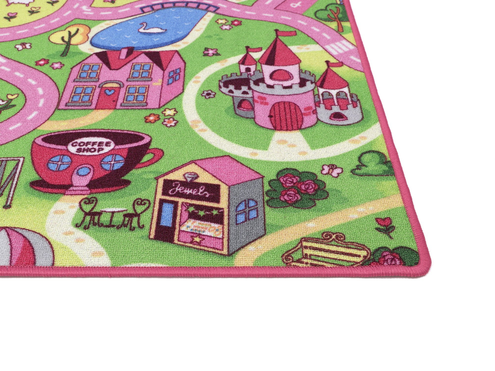 Sweet Town HEVO ® Kinderteppich Rechteck Wunschmass