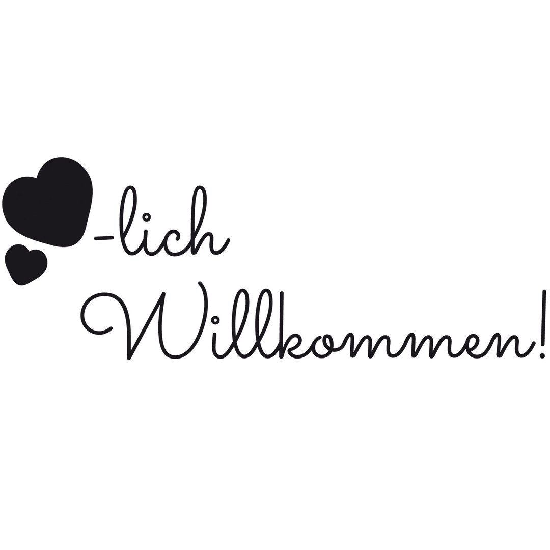 Wandtattoo 'Herzlich Willkommen' – In Orange & 39 Weiteren Farben, 3 Größen (80x51 Cm) – Selbstklebend & Rückstandslos Entfernbar