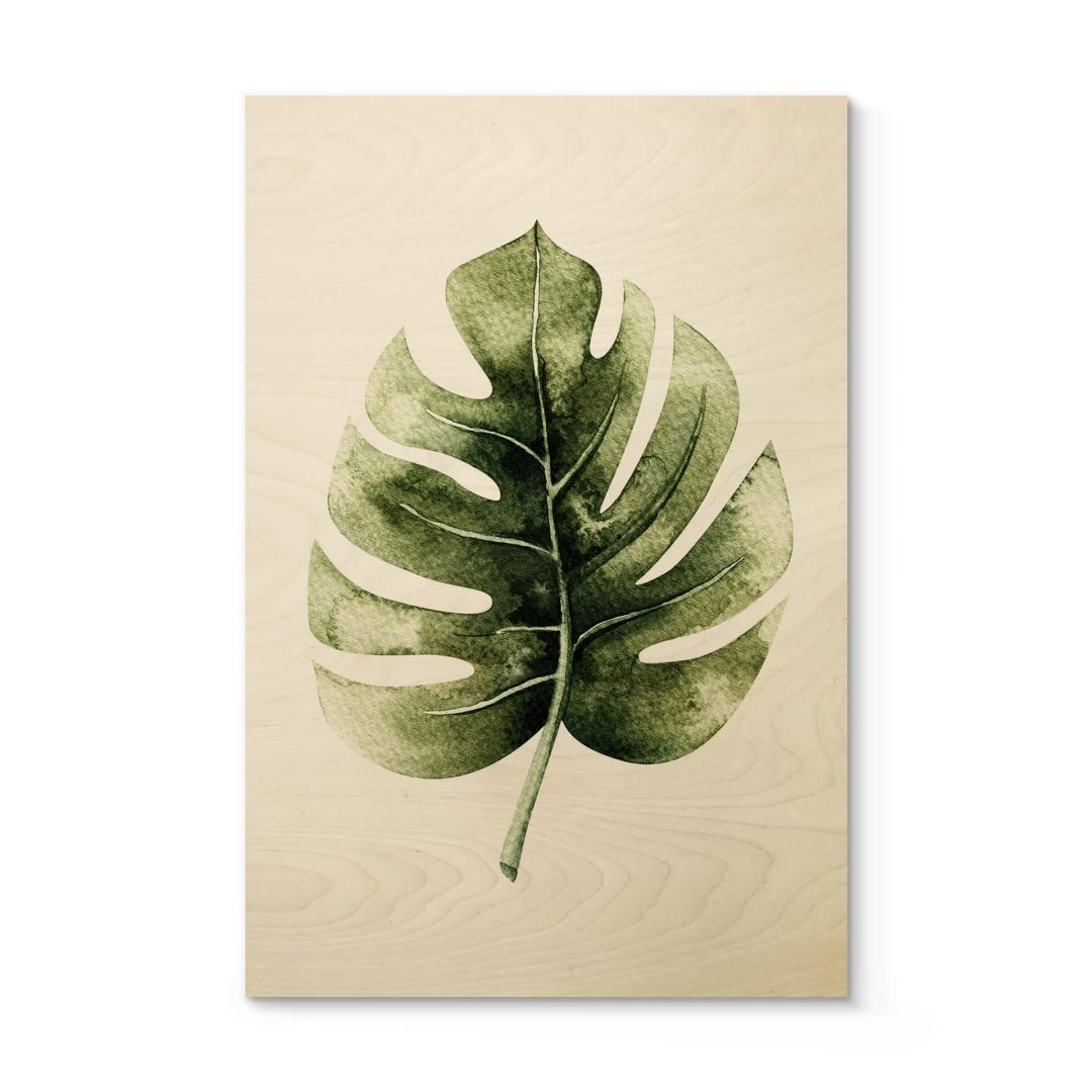 Holzposter Kvilis - Monstera Leaf - trenddeko.ch