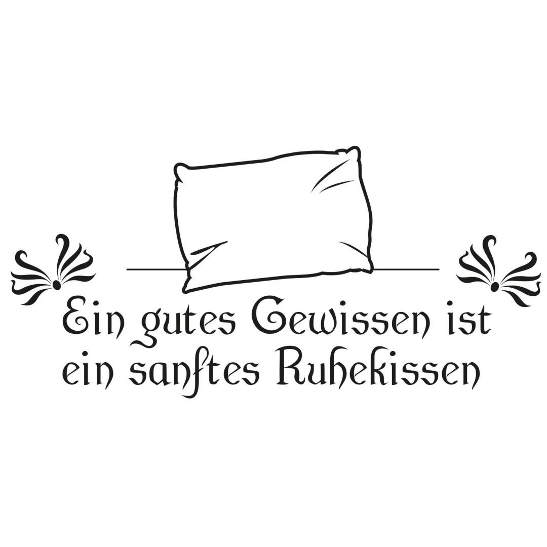 Wandtattoo Ein gutes Gewissen ist ein sanftes Ruhekissen