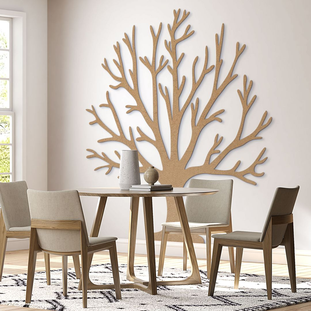 XXL-Holzdeko Baum des Lebens – 19-teiliges Set aus natürlichem MDF