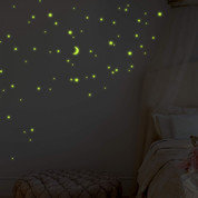 Leuchtsticker Sternenhimmel Bogen 1 (Mond&Sterne)
