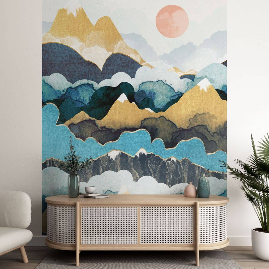 Fototapete Berggipfel über den Wolken - SpaceFrog Designs