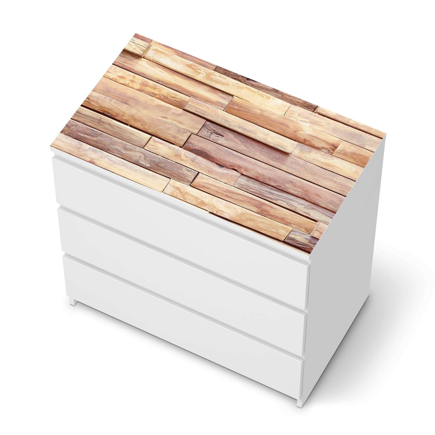 Möbelfolie IKEA Malm Kommode 3 Schubladen oben - Artwood