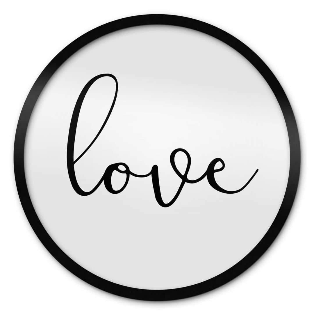 Poster Handwritten Love - Rund