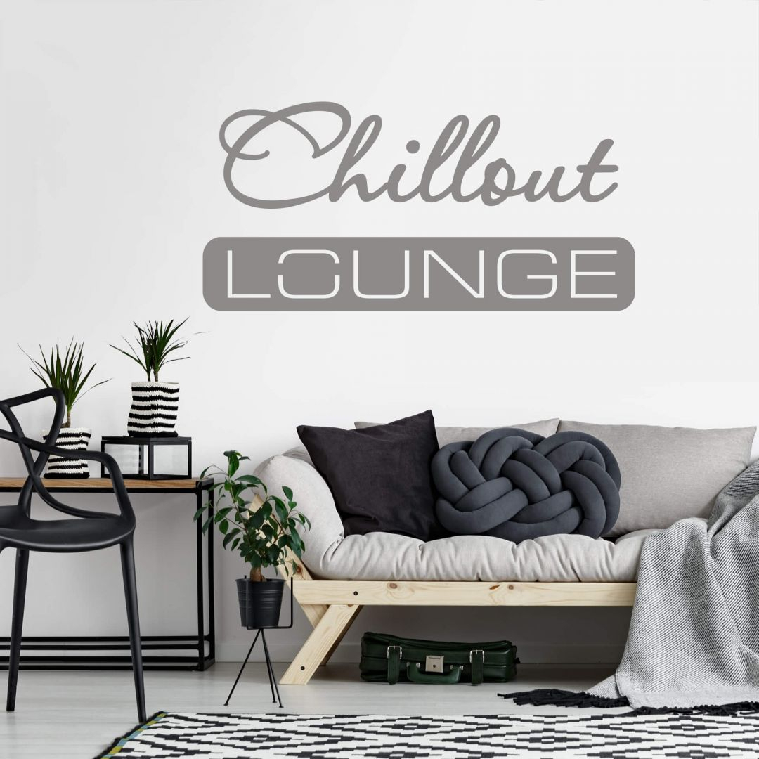 Tür-/Wandtattoo Pipi Lounge 40x23 Cm – Schwarz, Aus Mattier Vinylfolie, Rückstandslos Entfernbar