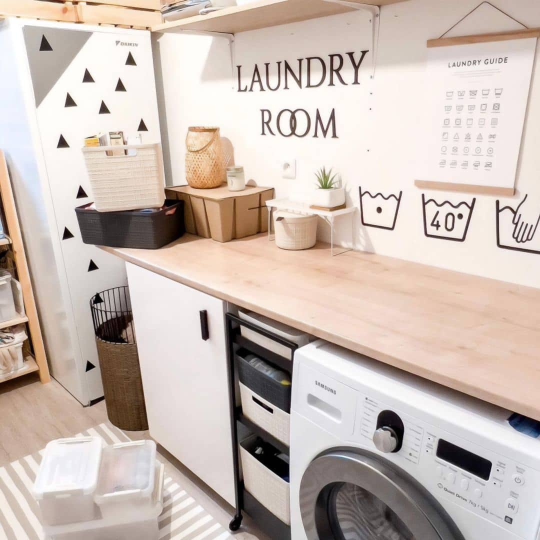 MDF - Holzdeko Laundry Room