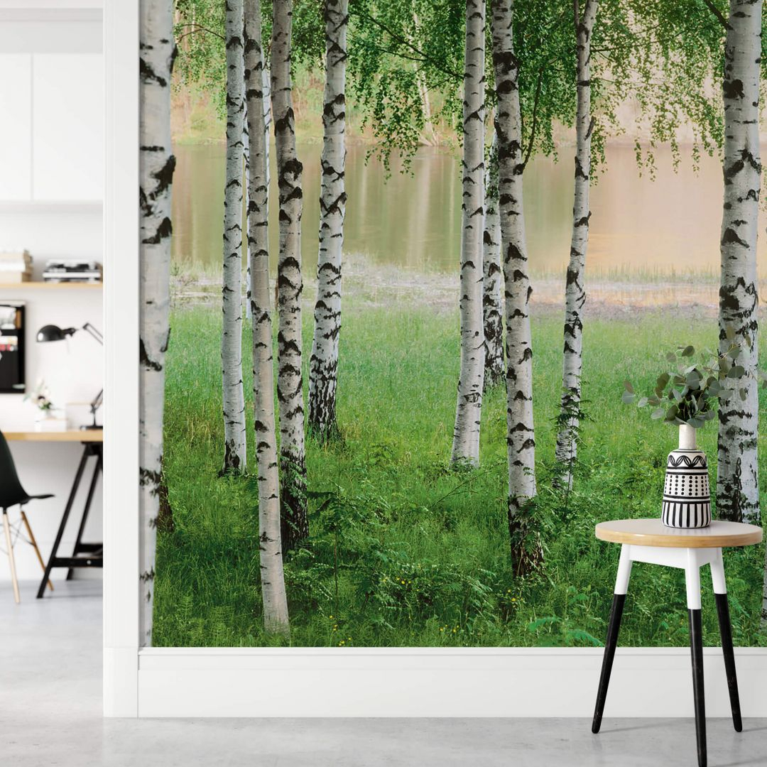 Fototapete Papiertapete Nordischer Wald - trenddeko.ch