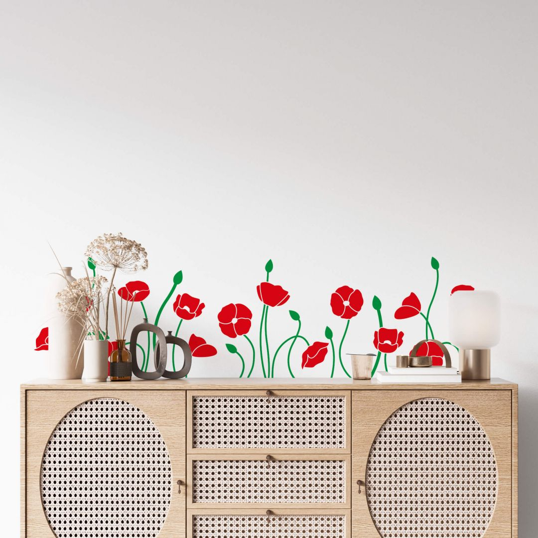 Wandsticker Poppy Field