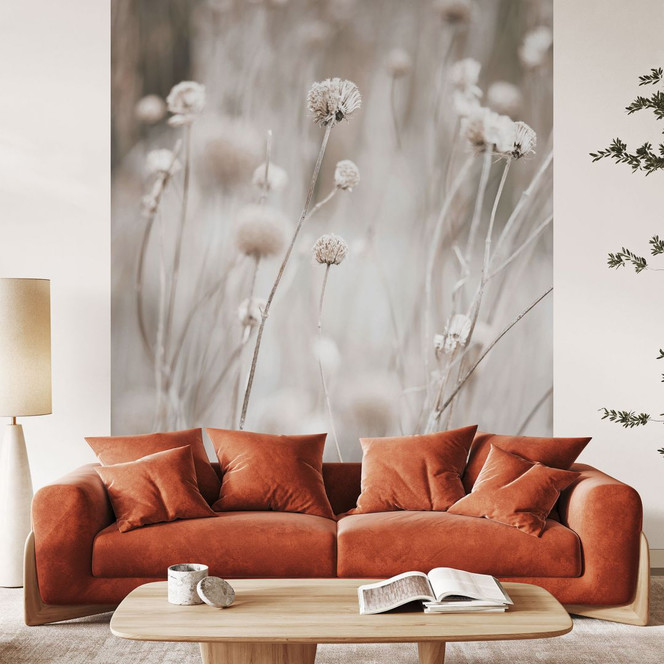 Natur Fototapete Getrocknete Blüten in sanften Tönen - Annie