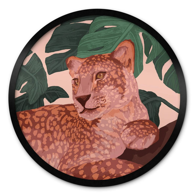 Poster Goed Blauw - Goldener Panther - Rund