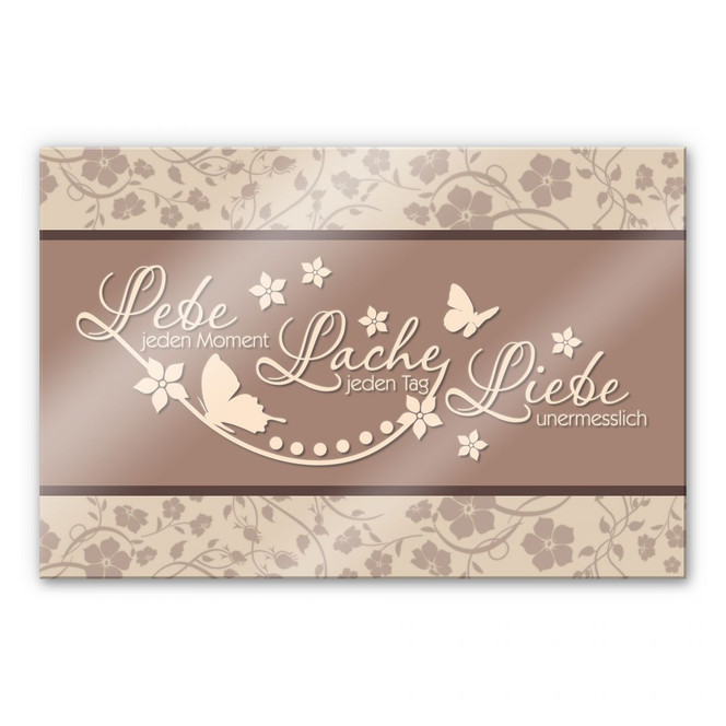 Acrylglasbild Lebe jeden Moment Macchiato