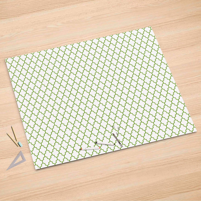Folienbogen (150x100cm) - Retro Pattern - Grün- Bild 1