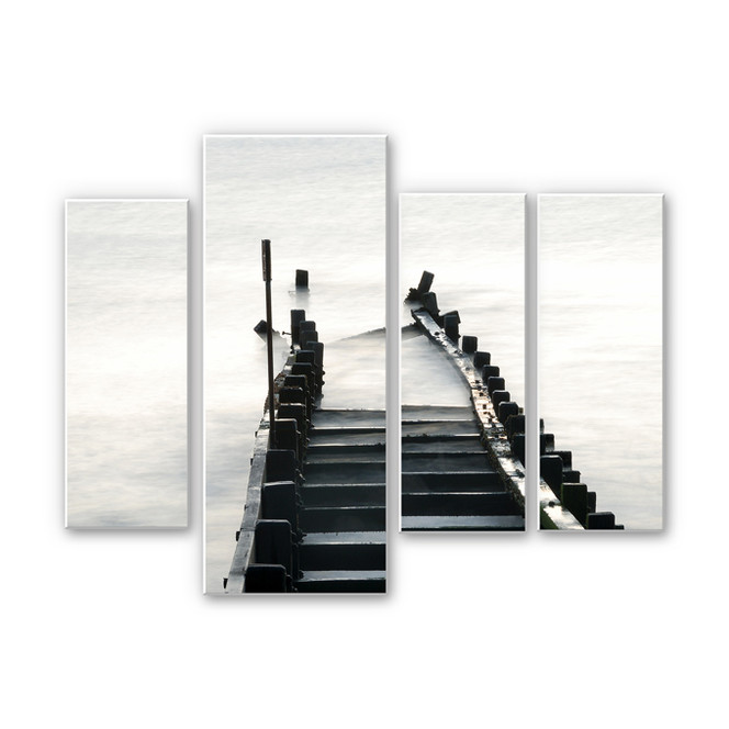 Hartschaumbild Way to nowhere 02 (4-teilig)