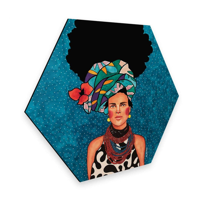 Hexagon - Alu-Dibond Hülya - Was fühlst du