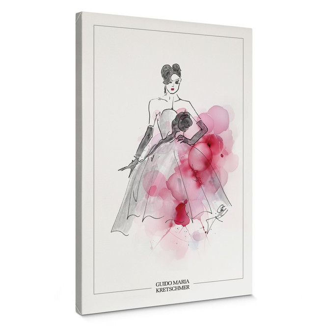 Leinwandbild Audrey in Rot - Guido Maria Kretschmer Kollektion - 40x60cm