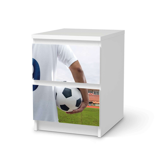 Möbelfolie IKEA Malm Kommode 2 Schubladen - Footballmania- Bild 1