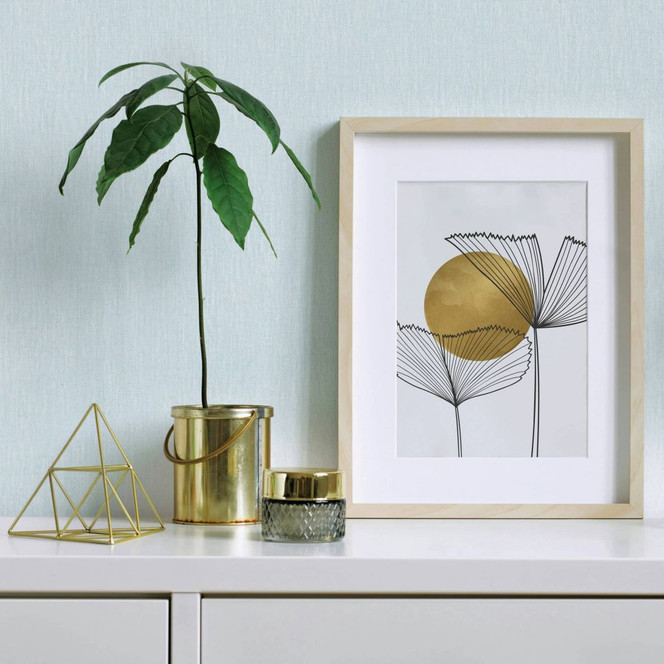 Vliestapete mit leicht strukturiertem Uni blau Uni