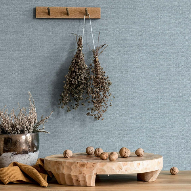 Vliestapete Texturiert Uni Modern in Grau