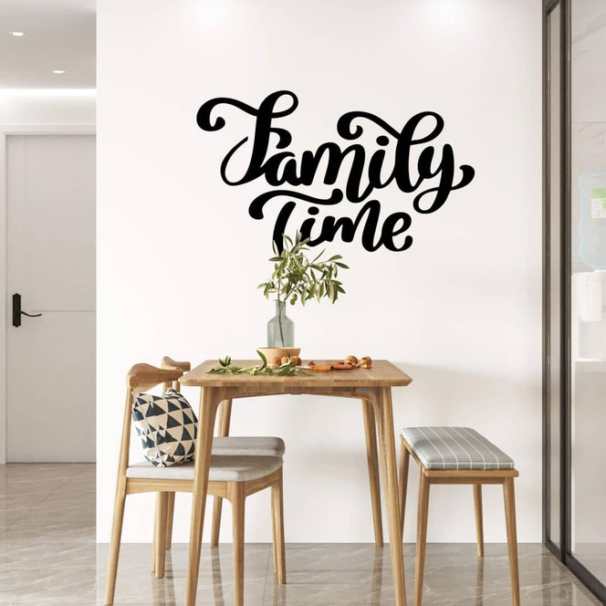 Wandtattoo Schriftzug Family Time | Wohnzimmer
