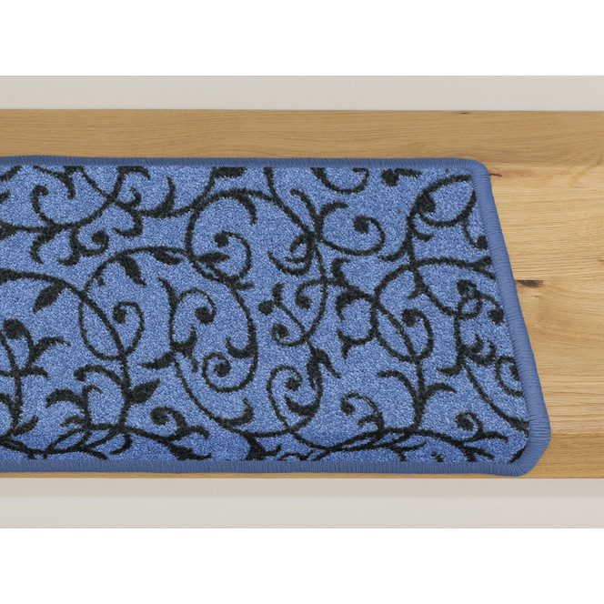 Bijou Home & Office Floral  Stufenmatte Rechteckig Wunschmass in Blau