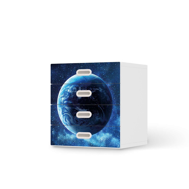 Klebefolie IKEA Stuva / Fritids Kommode - 4 Schubladen - Planet Blue- Bild 1