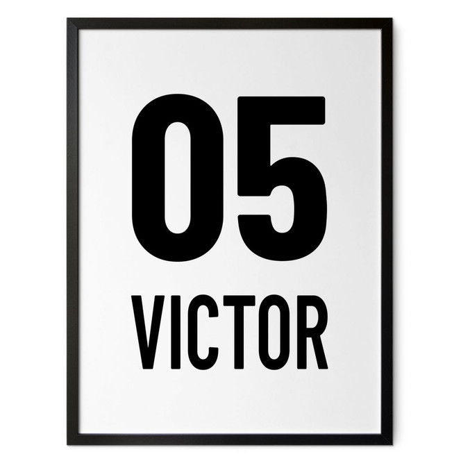 Personalisierbares Poster Rückennummer