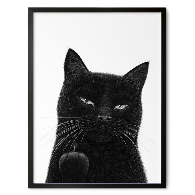 Poster Freche schwarze Katze - Korenkova