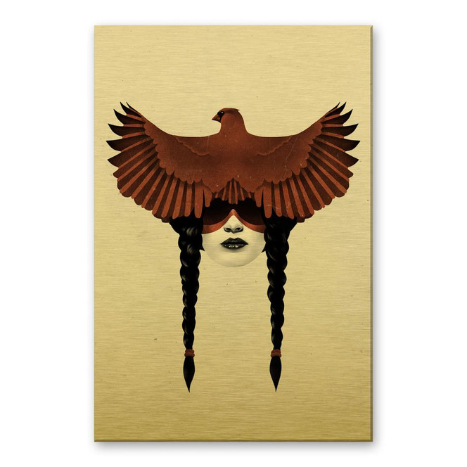 Alu-Dibond mit Goldeffekt Ireland - Dark Cardinal