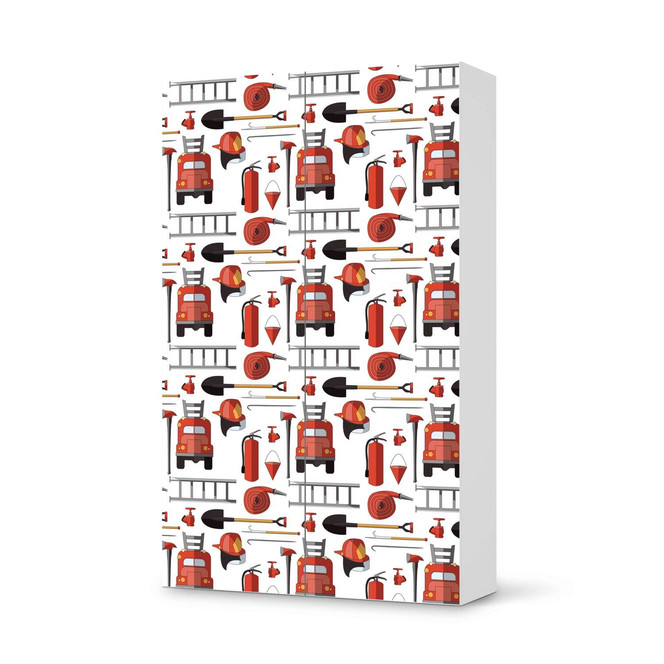 Klebefolie IKEA Besta Schrank 2 Türen (hoch) - Firefighter- Bild 1