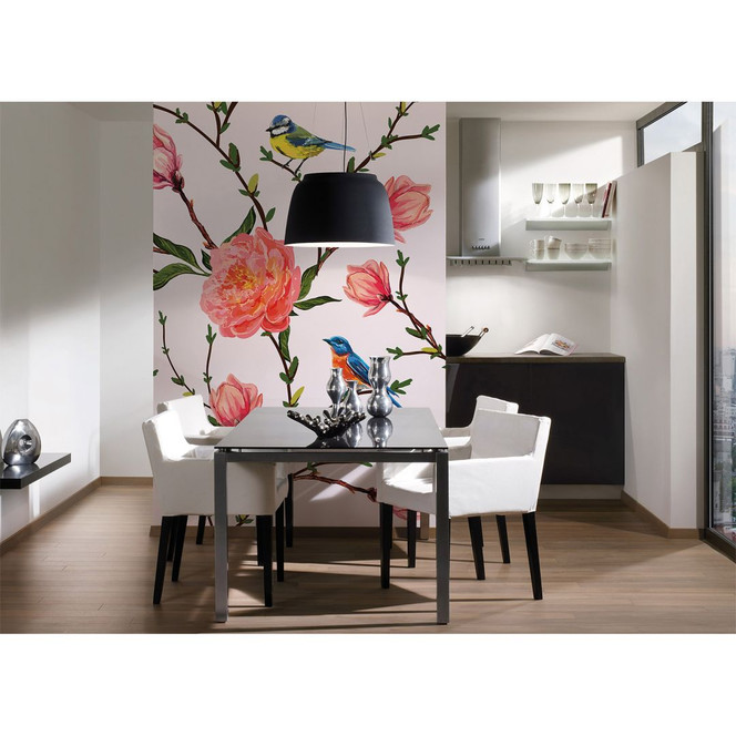 Livingwalls Fototapete Designwalls Little Birds Blumen - Bild 1