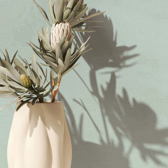 Vliestapete Strukturiert Uni Modern in Grün