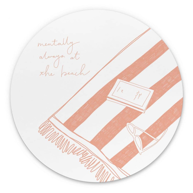 Wandbild Sehnsucht nach Strand und Meer - Soley - Alu-Dibond Rund