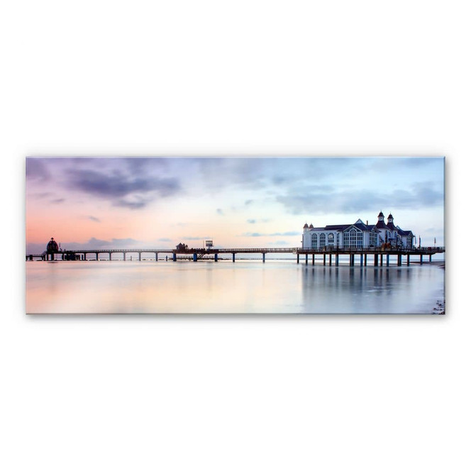 Acrylglasbild Seebrücke Sellin - Panorama