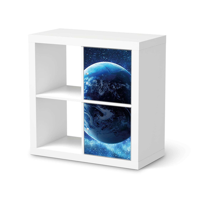 Klebefolie IKEA Expedit Regal 2 Türen (hoch) - Planet Blue- Bild 1