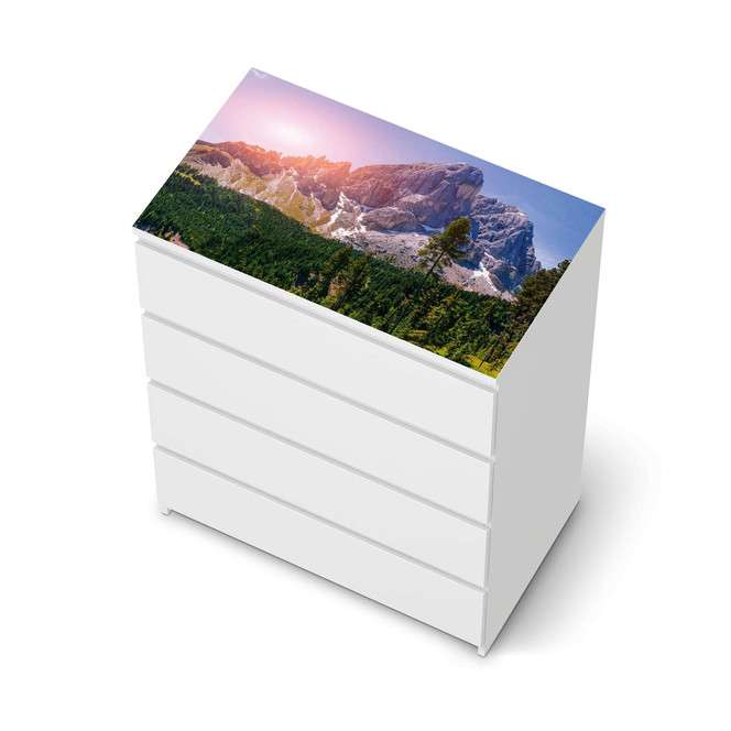 Möbelfolie IKEA Malm Kommode 4 Schubladen oben - Alpenblick- Bild 1