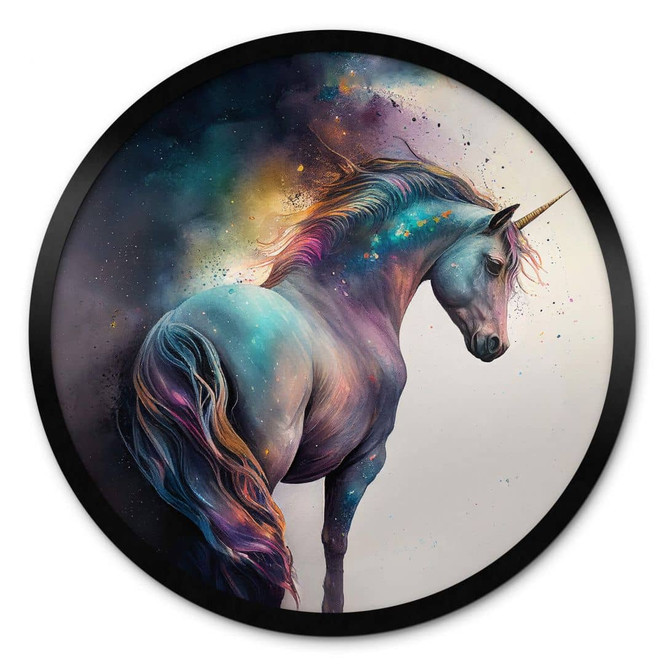 Poster Heine - Magisches Einhorn - Astro Cruise - Rund