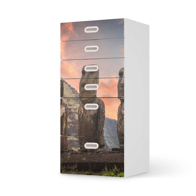 Klebefolie IKEA Stuva / Fritids Kommode - 6 Schubladen - Easter Island- Bild 1