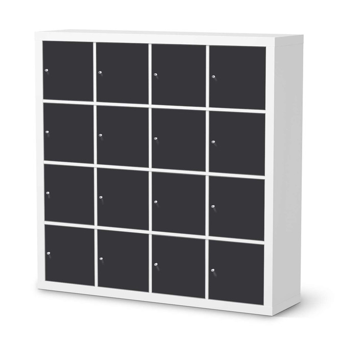 Möbelfolie IKEA Expedit Regal 16 Türen - Grau Dark- Bild 1