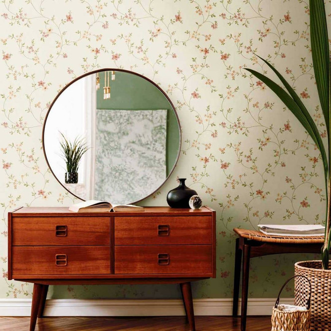 Mustertapeten A.S. Création Tapete Fleuri Pastel Bunt, Grün, Weiss