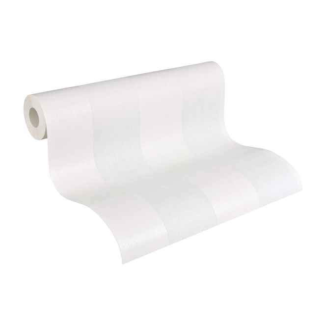 A.S. Création Vliestapete Meistervlies Blockstreifentapete überstreichbar weiss