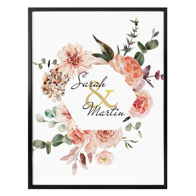 Personalisiertes Poster Blumenkranz