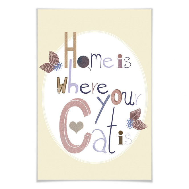 Poster Loske - Home is where your cat is