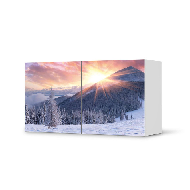 Folie IKEA Besta Regal 2 Türen (quer) - Zauberhafte Winterlandschaft- Bild 1