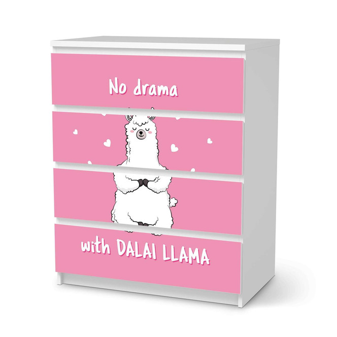Folie IKEA Malm Kommode 4 Schubladen - Dalai Llama- Bild 1