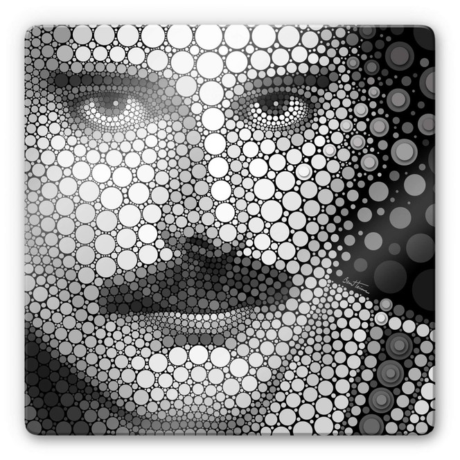 Glasbild Ben Heine - Circlism: Freddy Mercury