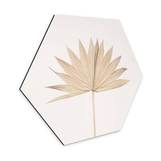 Hexagon - Alu-Dibond Sisi & Seb - Goldenes Fächerblatt