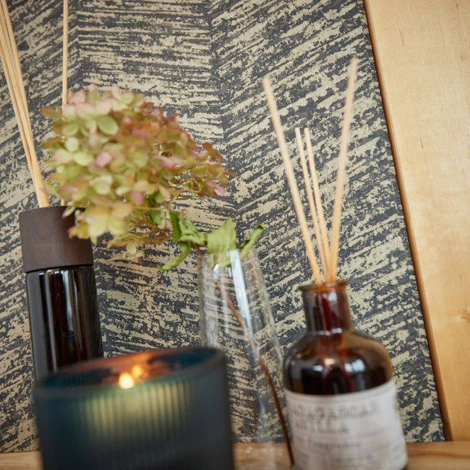 Livingwalls Ethnotapete My Home My Spa Vliestapete Natural Cosy Home kieselgrau, hellbraun